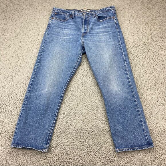 Levi's Premium Women's Wedgie Straight Leg Button Fly Stretch Jeans  |  Size: 32 - Picture 1 of 15